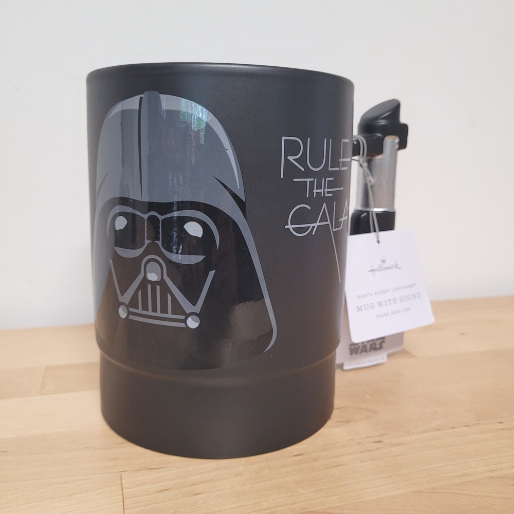 Star Wars Darth Vader Lightsaber Sound Mug Black Large Hallmark Rule the Galaxy